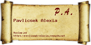 Pavlicsek Alexia névjegykártya